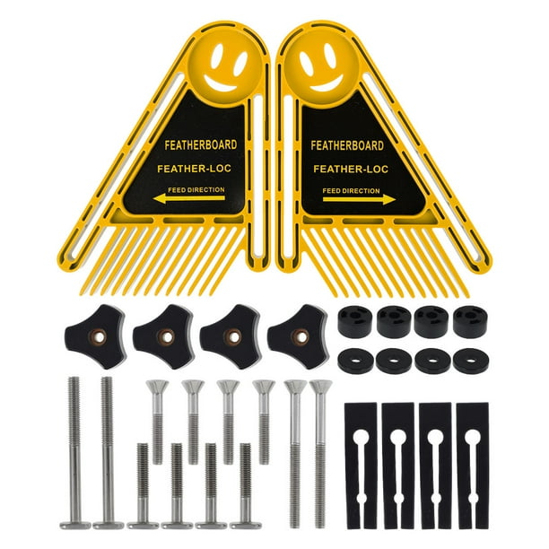 Double Woodworking Feather Loc Board Kit for Bench Saw Miter Gauge Slot Plastic Double Woodworking Feather Loc Board Kit for Bench Saw Miter Gauge Slot Plastic